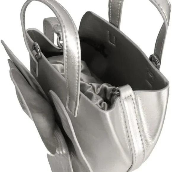 Women's PU Leather Floral Clutch Crossbody Bag Evening Party Wedding - Picture 5 of 7